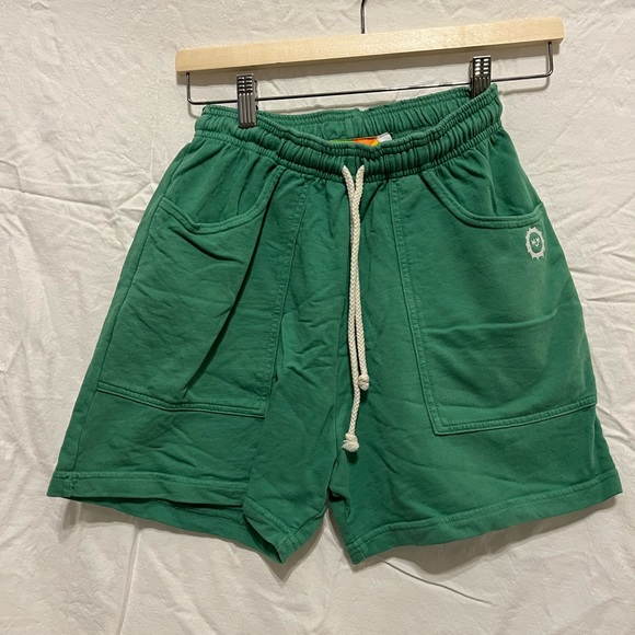 Big Bud Press Pants - Big Bud press lightweight sweat shorts, green, size XXS